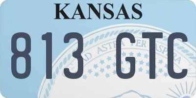 KS license plate 813GTC