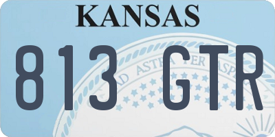 KS license plate 813GTR
