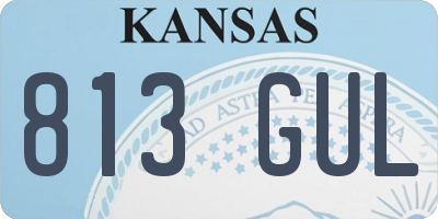 KS license plate 813GUL