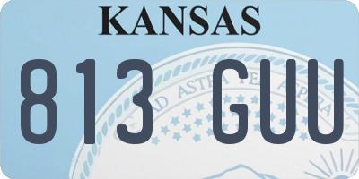 KS license plate 813GUU