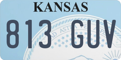 KS license plate 813GUV