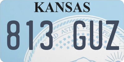 KS license plate 813GUZ