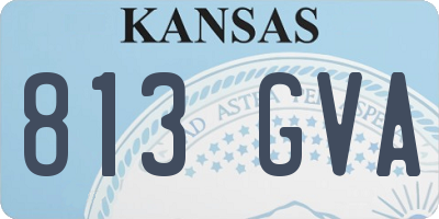 KS license plate 813GVA