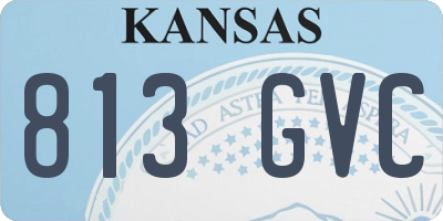 KS license plate 813GVC