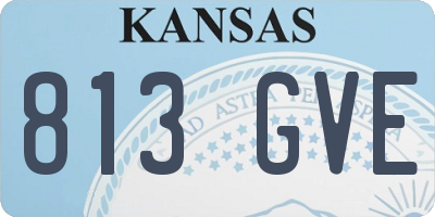 KS license plate 813GVE