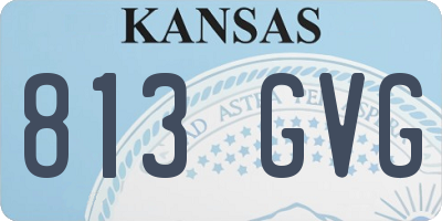 KS license plate 813GVG