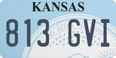 KS license plate 813GVI