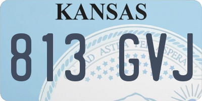 KS license plate 813GVJ