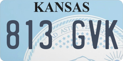KS license plate 813GVK