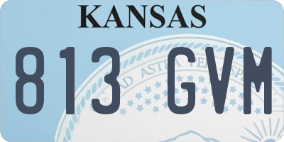 KS license plate 813GVM