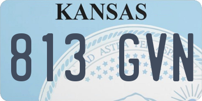 KS license plate 813GVN