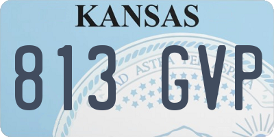 KS license plate 813GVP