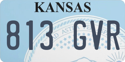 KS license plate 813GVR