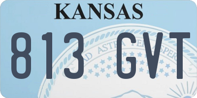 KS license plate 813GVT