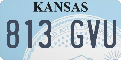 KS license plate 813GVU