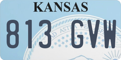 KS license plate 813GVW