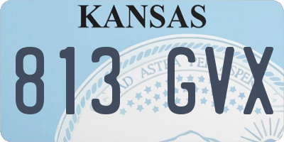 KS license plate 813GVX