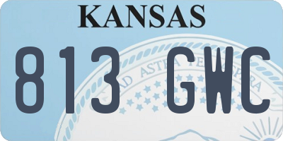 KS license plate 813GWC