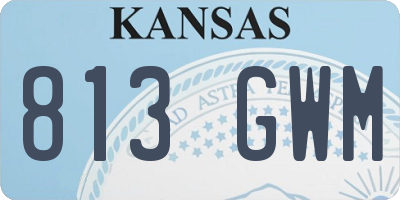 KS license plate 813GWM
