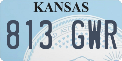 KS license plate 813GWR