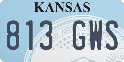 KS license plate 813GWS