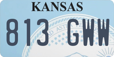 KS license plate 813GWW