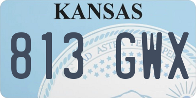 KS license plate 813GWX