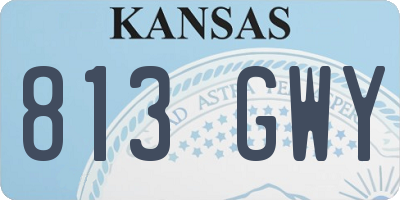 KS license plate 813GWY