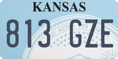 KS license plate 813GZE