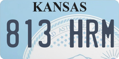 KS license plate 813HRM