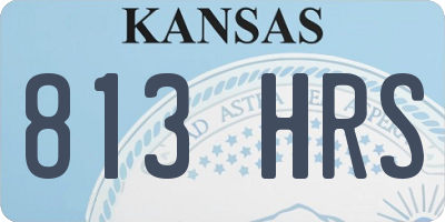 KS license plate 813HRS