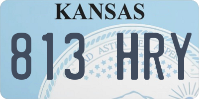 KS license plate 813HRY