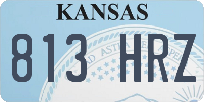 KS license plate 813HRZ