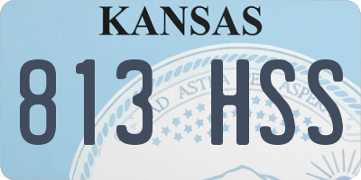 KS license plate 813HSS