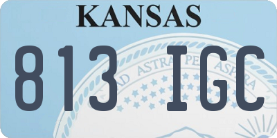 KS license plate 813IGC