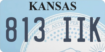 KS license plate 813IIK