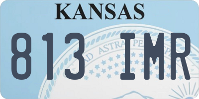 KS license plate 813IMR