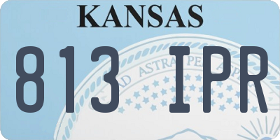 KS license plate 813IPR