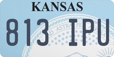 KS license plate 813IPU