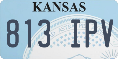 KS license plate 813IPV