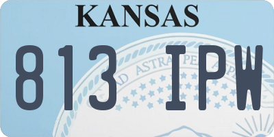 KS license plate 813IPW