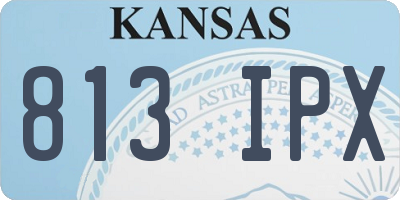 KS license plate 813IPX
