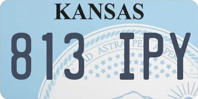 KS license plate 813IPY