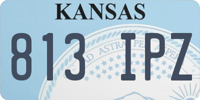 KS license plate 813IPZ