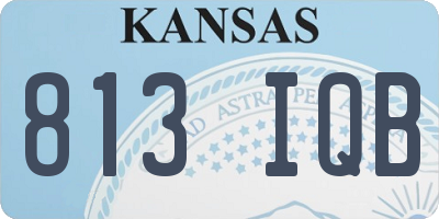 KS license plate 813IQB