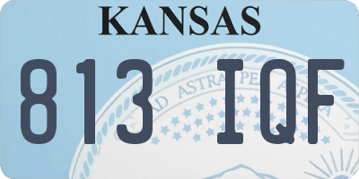 KS license plate 813IQF