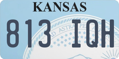 KS license plate 813IQH