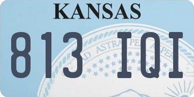 KS license plate 813IQI