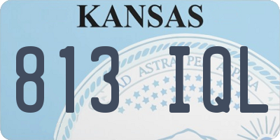 KS license plate 813IQL