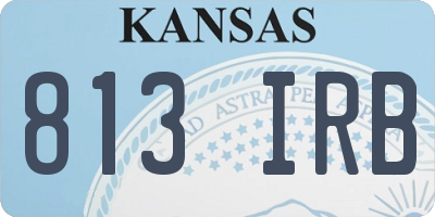 KS license plate 813IRB